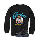 Air Jordan 11 Gamma Blue Matching T-Shirt, Sweatshirts & Hoodies Black T-Shirt (Crenshaw)| illcurrency