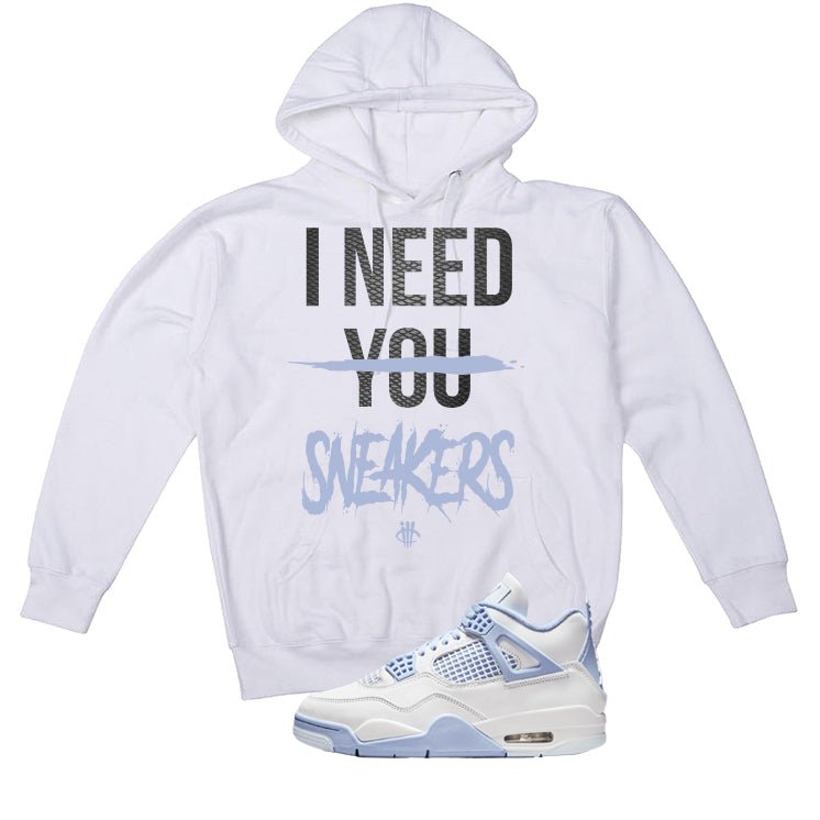 Air Jordan 4 WMNS Forget Me Not White T-Shirt (I Need You Sneakers)| illcurrency