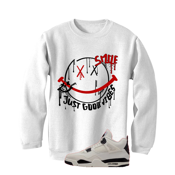 Air Jordan 4 Flight Club Matching T-Shirt, Sweatshirts & Hoodies White T-Shirt (Smile)| illcurrency