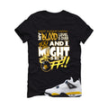 Air Jordan 4 Tour Yellow Matching T-Shirt Black T-Shirt (Set off)| illcurrency