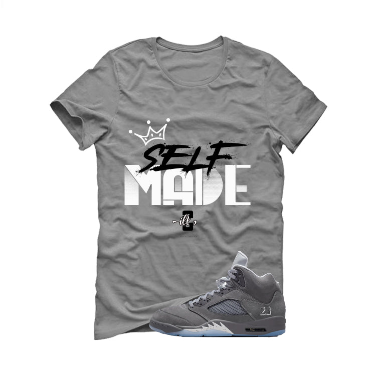 Air Jordan 5 Wolf Grey Matching T-Shirt, Sweatshirts & Hoodies Grey T-Shirt (Self Made)| illcurrency