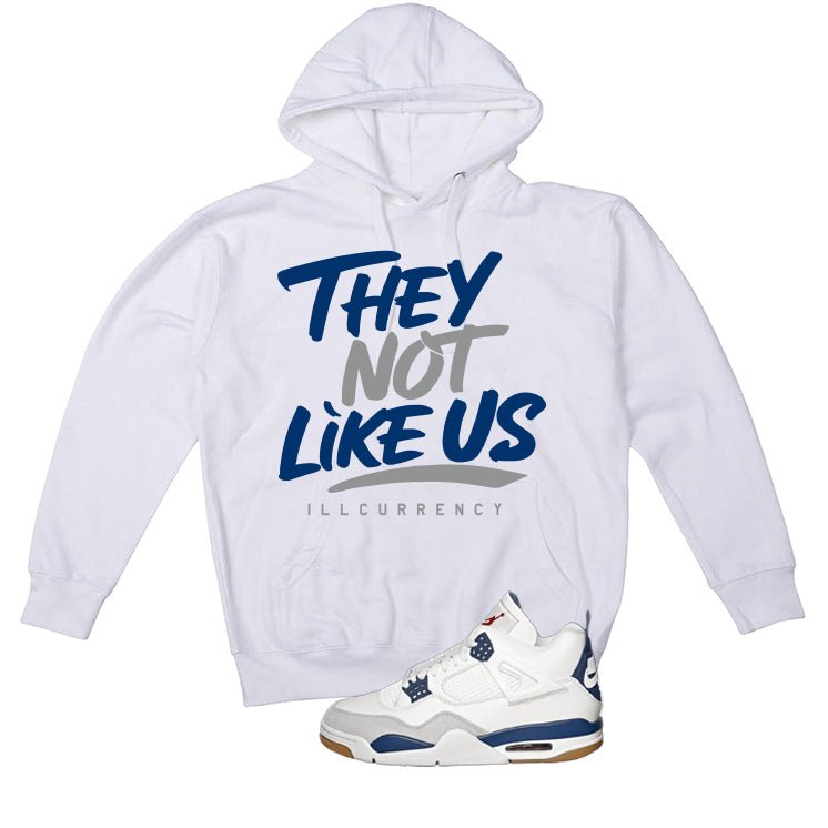 Nike SB x Air Jordan 4 Navy White T-Shirt (They not like us)| illcurrency