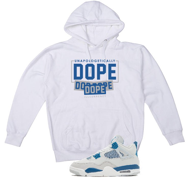 Air Jordan 4 “Military Blue” | illcurrency White T-Shirt (DOPE)