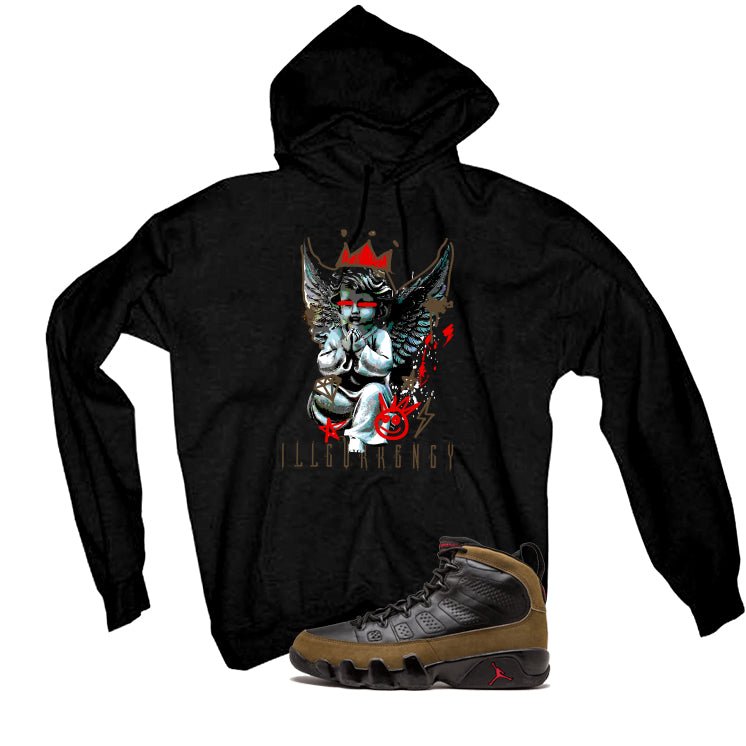 Air Jordan 9 Olive Black T-Shirt (Graffiti Angel)| illcurrency