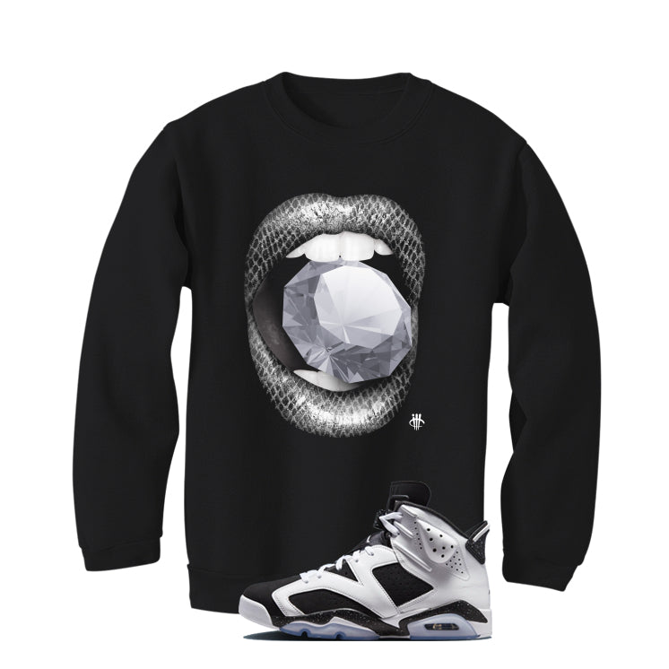 Air Jordan 6 Oreo Matching T-Shirt Black T-Shirt (Diamond)| illcurrency