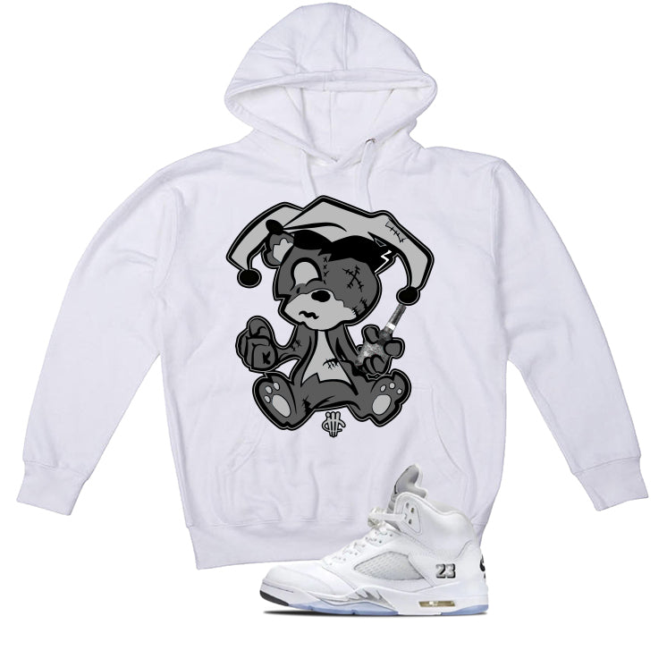 Air Jordan 5 OG White Metallic Matching T-Shirt, Sweatshirts & Hoodies White T-Shirt (Teddy Joker)| illcurrency