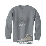 Air Jordan 9 Cool Grey Grey T-Shirt (Hustle By Any Means)| illcurrency