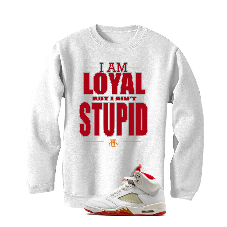 Air Jordan 5 Sunset Matching T-Shirt White T-Shirt (Loyal)| illcurrency
