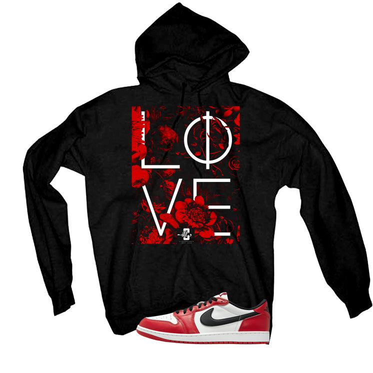Air Jordan 1 Low OG Chicago Matching T-Shirt, Sweatshirts & Hoodies Black T-Shirt (Love)| illcurrency