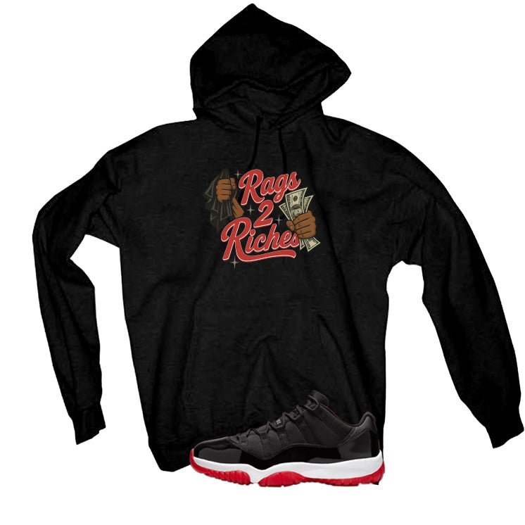 Air Jordan 11 Low Bred Black T-Shirt (rags 2 riches)| illcurrency