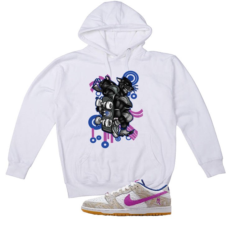 Rayssa Leal's Nike SB Dunk | illcurrency White T-Shirt (SKATEBOARD CAT)