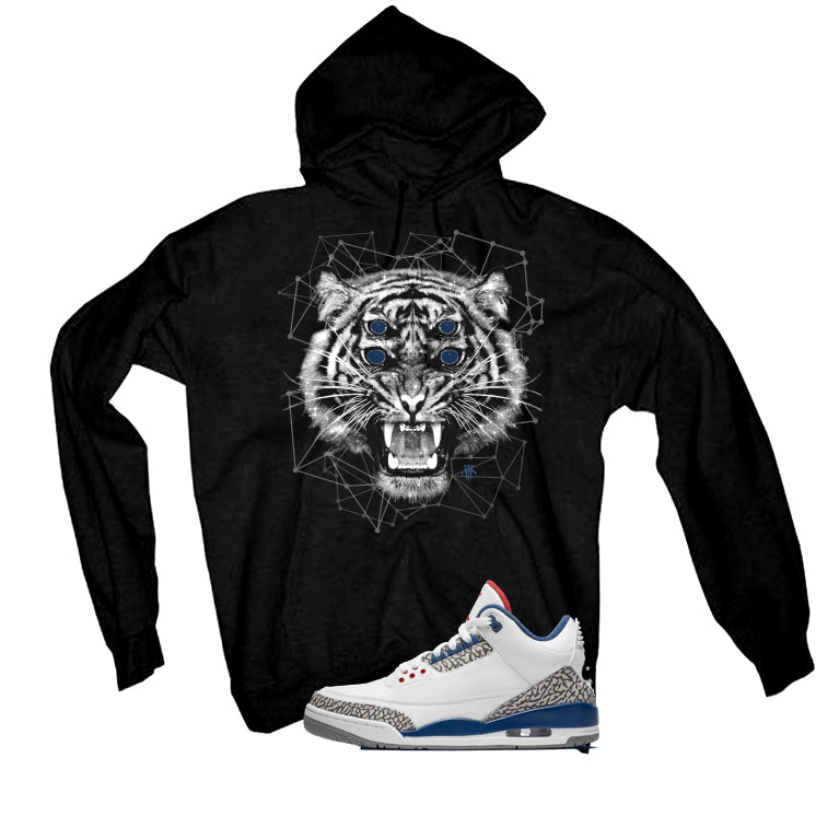 Air Jordan 3 True Blue Matching T-Shirt Black T-Shirt (Four Eyes)| illcurrency
