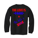 Air Jordan 8 “Playoffs” | illcurrency Black T-Shirt (Love is Fake)