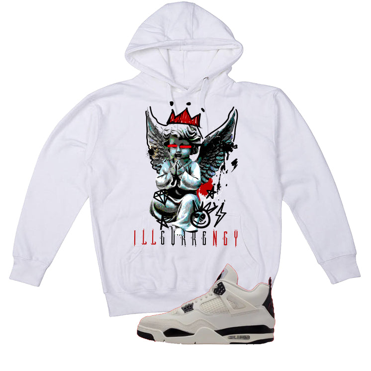 Air Jordan 4 Flight Club Matching T-Shirt, Sweatshirts & Hoodies White T-Shirt (Graffiti Angel)| illcurrency
