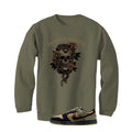 Nike Dunk Low Frankenstein Matching T-Shirt, Sweatshirts & Hoodies Military Green T-Shirt (Snake skeleton rose)