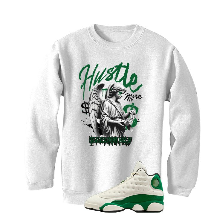 Air Jordan 13 GS Pine Green White T-Shirt (Hustle More)| illcurrency