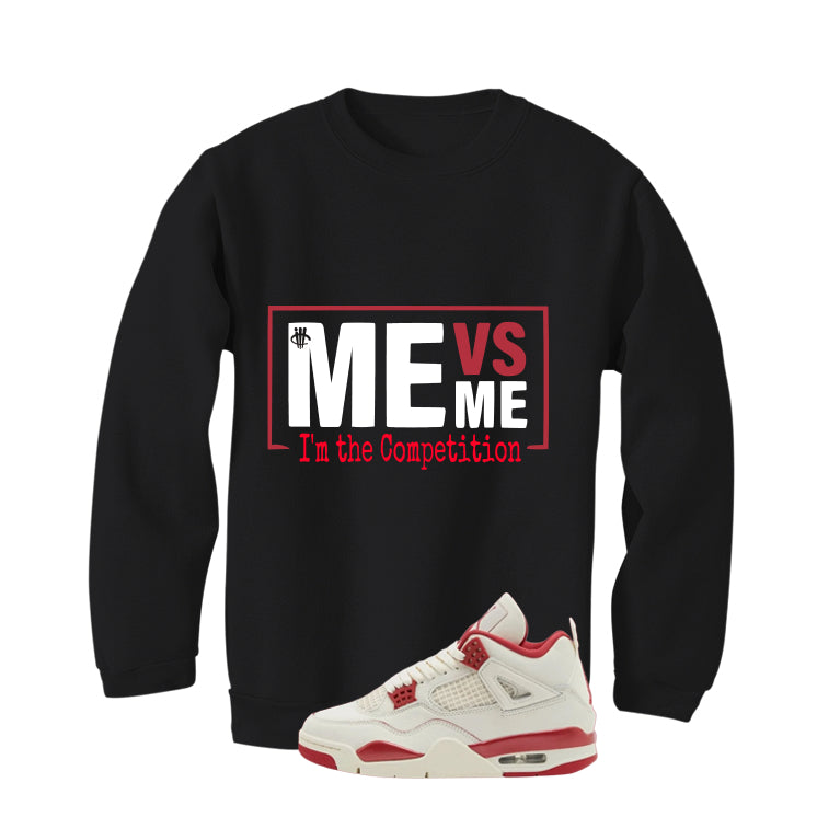 Air Jordan 4 Valentine’s Day (Sierra Red) Matching T-Shirt, Sweatshirts & Hoodies Black T-Shirt (Me Vs Me)| illcurrency