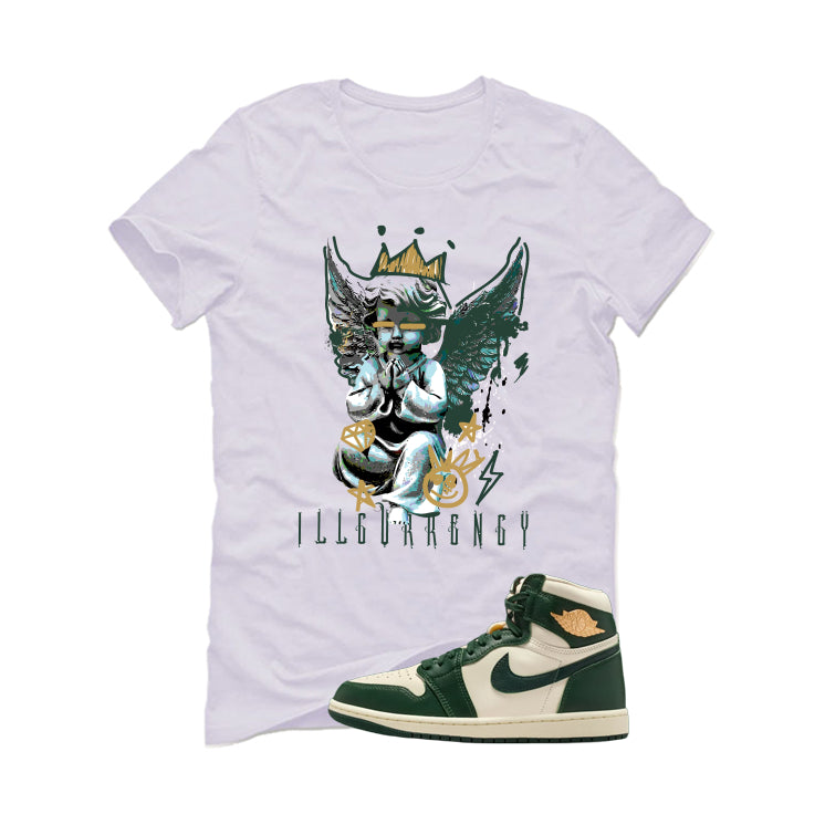 Air Jordan 1 High OG WMNS Fir Matching T-Shirt, Sweatshirts & Hoodies White T-Shirt (Graffiti Angel)| illcurrency
