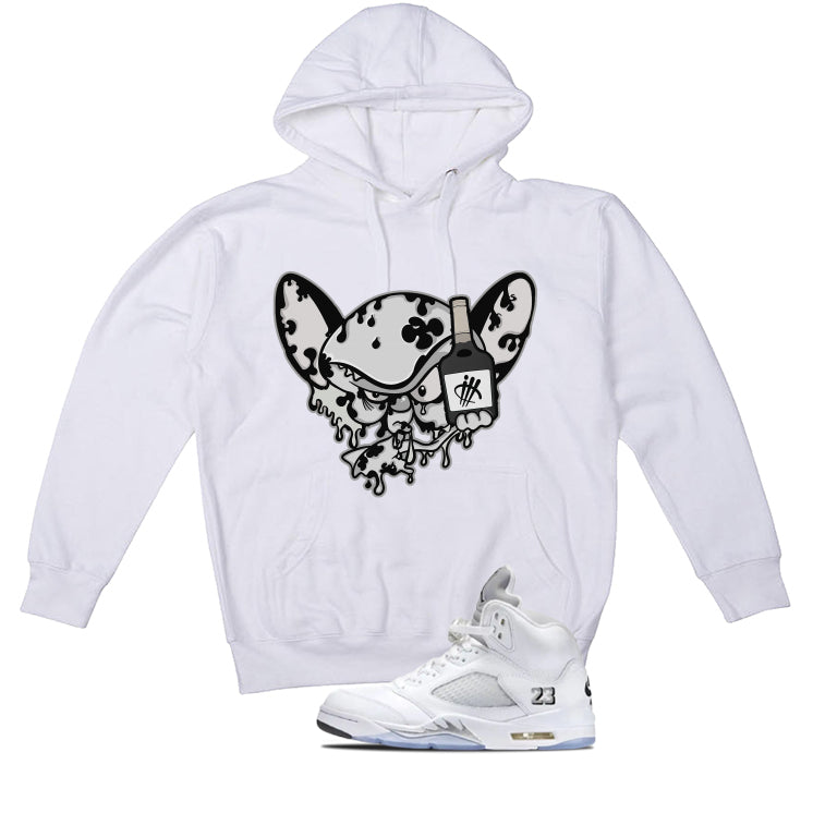 Air Jordan 5 OG White Metallic Matching T-Shirt, Sweatshirts & Hoodies White T-Shirt (Brain)| illcurrency