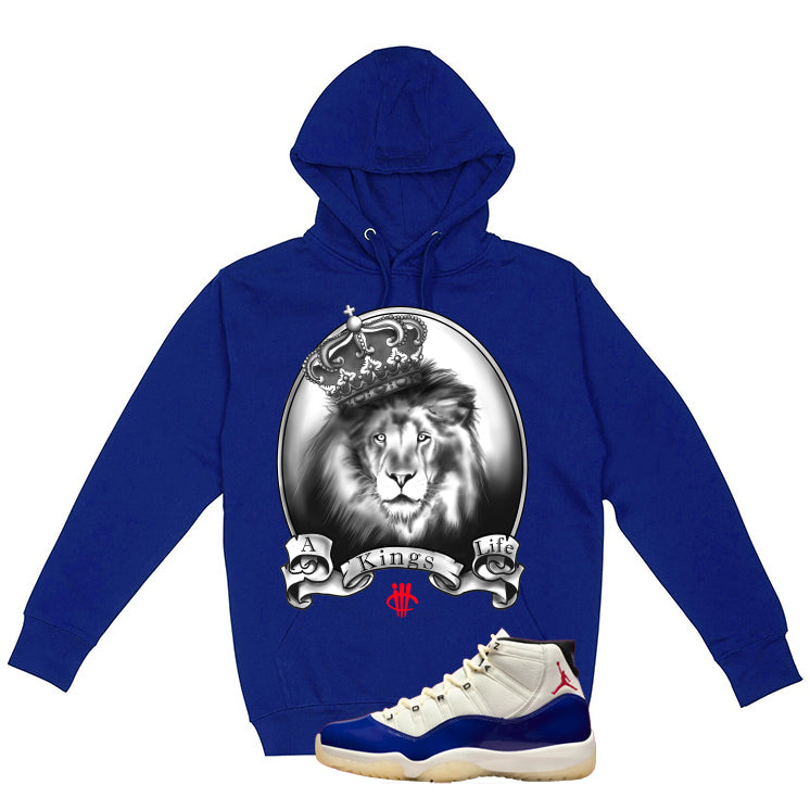 Air Jordan 11 Rare Air Matching T-Shirt, Sweatshirts & Hoodies Royal Blue T-Shirt (A Kings Life)| illcurrency