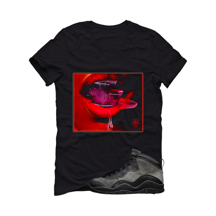 Air Jordan 10 Shadow Matching T-Shirt, Sweatshirts & Hoodies Black T-Shirt (Lips)| illcurrency