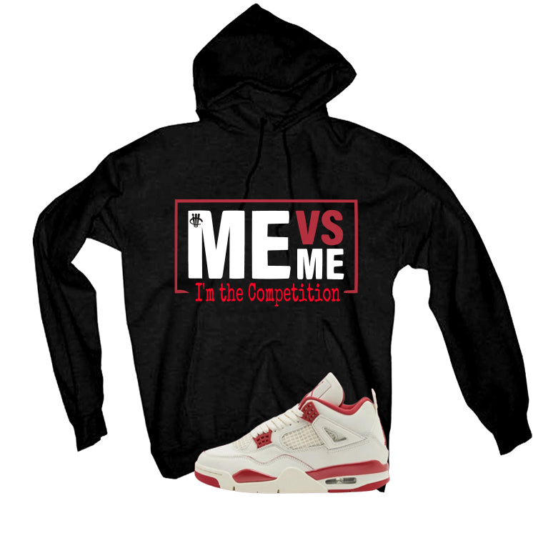 Air Jordan 4 Valentine’s Day (Sierra Red) Matching T-Shirt, Sweatshirts & Hoodies Black T-Shirt (Me Vs Me)| illcurrency