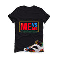 Air Jordan 7 Miro Matching T-Shirt Black T-Shirt (Me Vs Me)| illcurrency