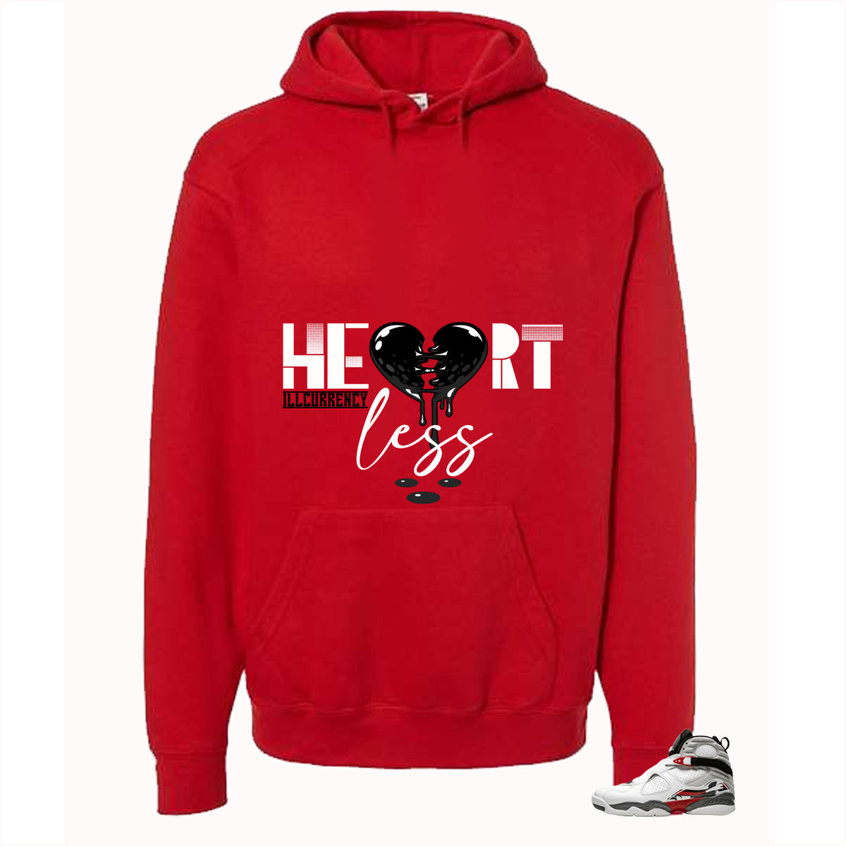 Air Jordan 8 Bugs Bunny Matching T-Shirt, Sweatshirts & Hoodies Red T-Shirt (Heartless)| illcurrency
