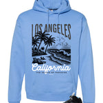 Air Jordan 5 Black/University Blue Matching T-Shirt Carolina Blue T-Shirt (Los Angeles)| illcurrency