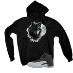 Air Jordan 12 Black/Wolf Grey Black T-Shirt (Moon Wolf)| illcurrency