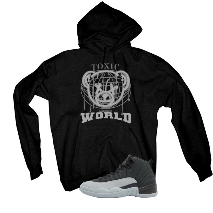 Air Jordan 12 Black/Wolf Grey Black T-Shirt (Toxic World)| illcurrency