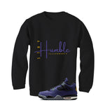 Air Jordan 4 OG Lakers Matching T-Shirt, Sweatshirts & Hoodies Black T-Shirt (Stay Humble)| illcurrency