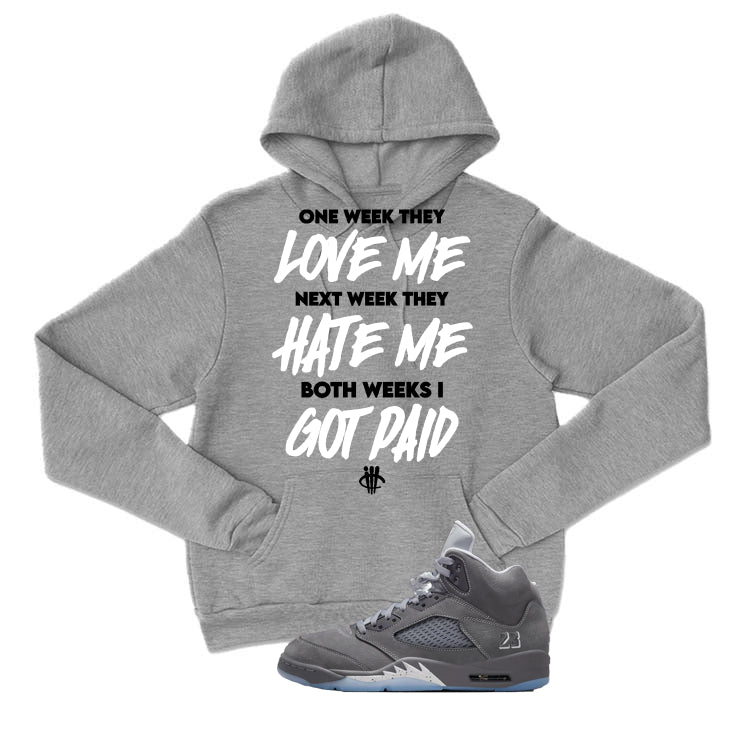 Air Jordan 5 Wolf Grey Matching T-Shirt, Sweatshirts & Hoodies Grey T-Shirt (Paid)| illcurrency