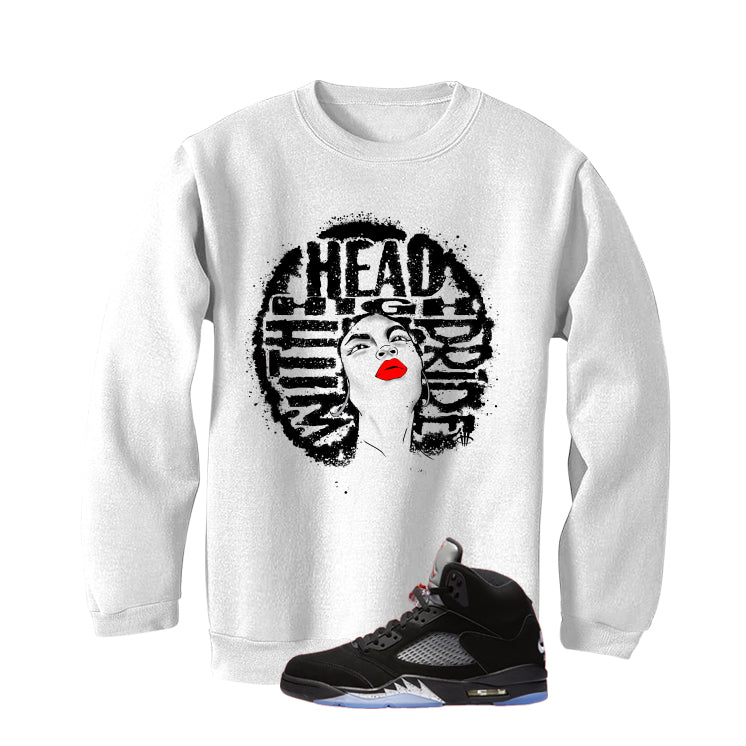 Air Jordan 5 Black Metallic Reimagined White T-Shirt (Head High)| illcurrency