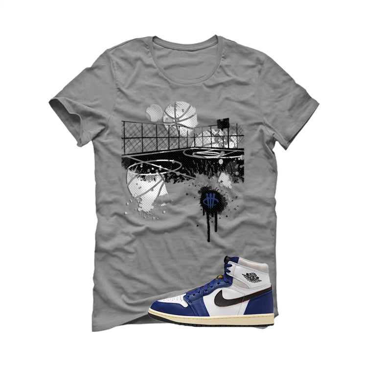 Air Jordan 1 Rare Air Deep Royal Blue Grey T-Shirt (B Court)| illcurrency