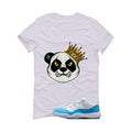 Air Jordan 11 Low University Blue Matching T-Shirt, Sweatshirts & Hoodies White T-Shirt (King Panda)| illcurrency