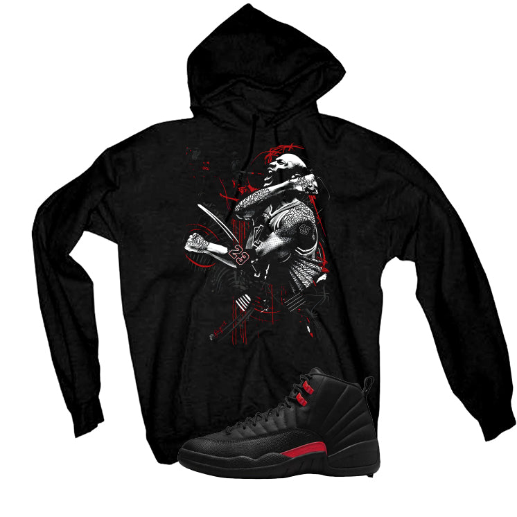 Air Jordan 12 Bloodline Matching T-Shirt, Sweatshirts, & Hoodies Black T-Shirt (Jordan)| illcurrency