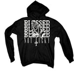 Air Jordan 4 Black Cat Matching T-Shirt, Sweatshirts & Hoodies Black T-Shirt (Blessed not lucky)| illcurrency