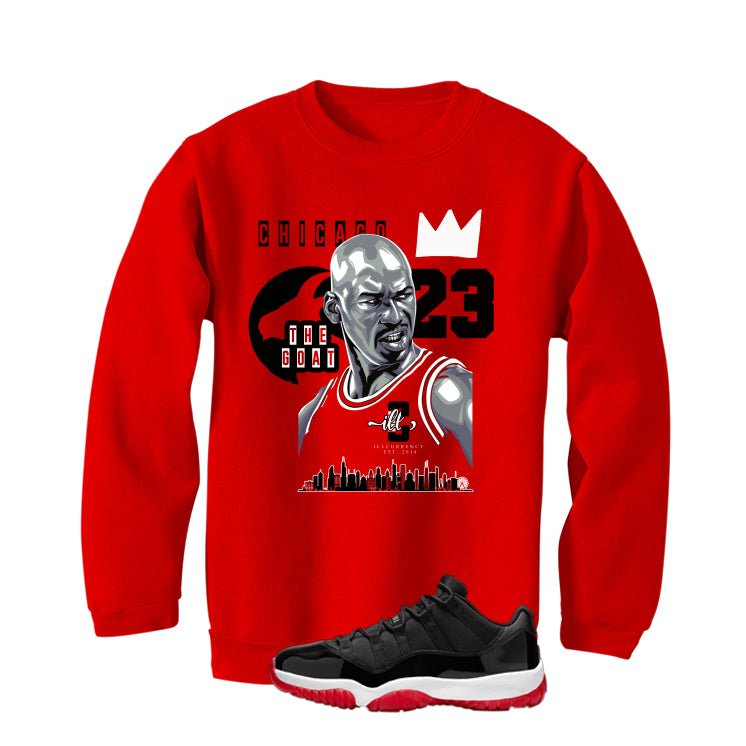 Air Jordan 11 Low Bred Red T-Shirt (The Goat)| illcurrency