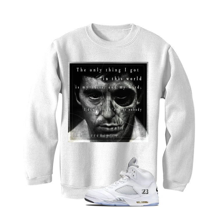 Air Jordan 5 OG White Metallic Matching T-Shirt, Sweatshirts & Hoodies White T-Shirt (Only Thing I Got)| illcurrency
