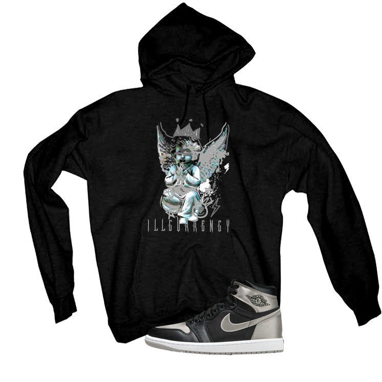 Air Jordan 1 High OG WMNS Satin Shadow Black T-Shirt (Graffiti Angel)| illcurrency