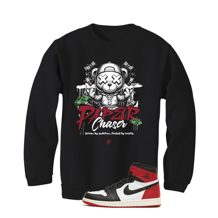 Air Jordan 1 High OG Black Toe Reimagined Black T-Shirt (Paper Chaser)| illcurrency