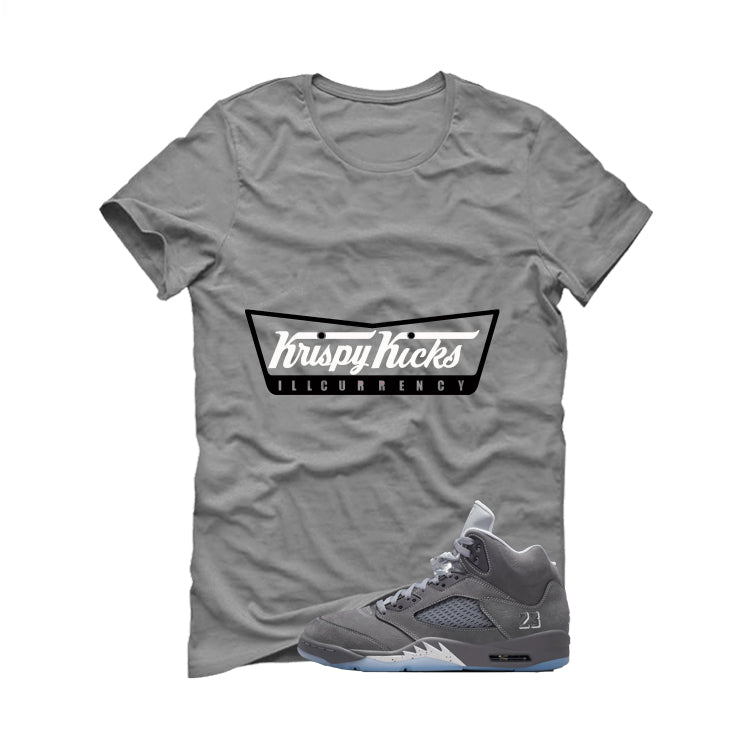 Air Jordan 5 Wolf Grey Matching T-Shirt, Sweatshirts & Hoodies Grey T-Shirt (Krispy Kicks)| illcurrency