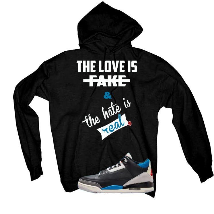 Air Jordan 3 OG Rare Air Black T-Shirt (Love is Fake)| illcurrency