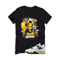 Air Jordan 4 Tour Yellow Matching T-Shirt Black T-Shirt (Mad Gamer)| illcurrency