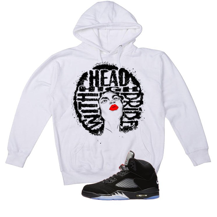 Air Jordan 5 Black Metallic Reimagined White T-Shirt (Head High)| illcurrency
