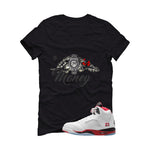 Air Jordan 5 Fire Red Black Tongue Black T-Shirt (Time Is Money)| illcurrency