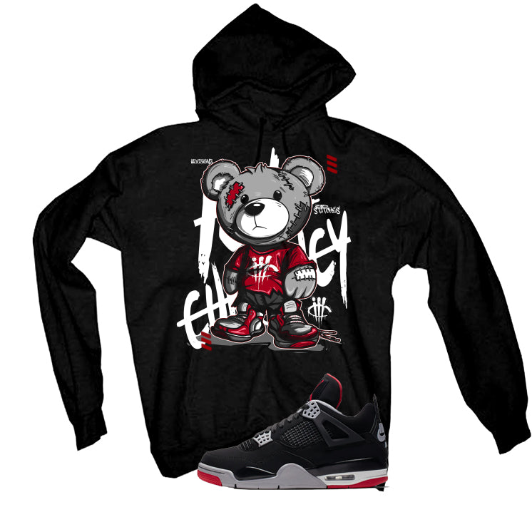 Air Jordan 4 Bred Matching T-Shirt Black T-Shirt (Stitchez)| illcurrency