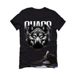 Air Jordan 5 Black Metallic Reimagined Black T-Shirt (Chaos)| illcurrency