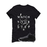 NIKE FOAMPOSITE ONE CARBON FIBER Matching T-Shirt, Sweatshirts & Hoodies Black T-Shirt (Watch Your Step)| illcurrency